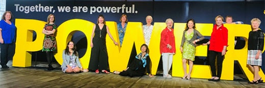 A group of influential Canadian women pose for a photograph at a Tiffany Circle event.