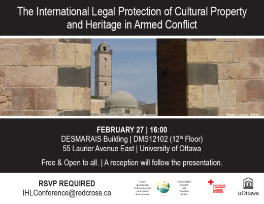 The International Legal Protection of Cultural Property and Heritage in Armed Conflict poster